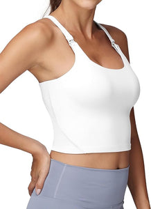 Breastfeeding Maternity Y-Back Racerback Sports Nursing Tank Tops With Bras
