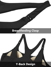 Load image into Gallery viewer, Breastfeeding Maternity Y-Back Racerback Sports Nursing Tank Tops With Bras