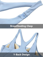 Load image into Gallery viewer, Breastfeeding Maternity Y-Back Racerback Sports Nursing Tank Tops With Bras