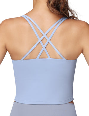 Light Blue Breastfeeding Nursing TankTops  back View