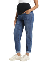 Load image into Gallery viewer, Dark Blue Maternity Pants - Side View