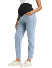 Load image into Gallery viewer, Light Blue Maternity Pants - Side View