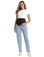 Load image into Gallery viewer, Light blue Maternity Pants - Comfort Fit