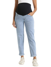 Load image into Gallery viewer, Light blue Maternity Pants - Front View
