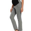 Melange_Gray_Maternity_Work_Pants_side_View