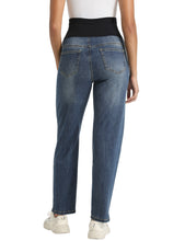 Load image into Gallery viewer, Vintage Blue blue Maternity Pants - Back