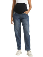 Load image into Gallery viewer, Vintage Blue blue Maternity Pants - Front View