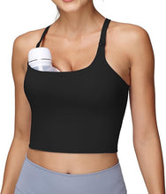 Load image into Gallery viewer, Breastfeeding Maternity Y-Back Racerback Sports Nursing Tank Tops With Bras